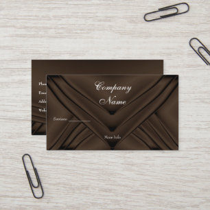 Elegante Schokoladen-Seidentasche Firma Visitenkarte