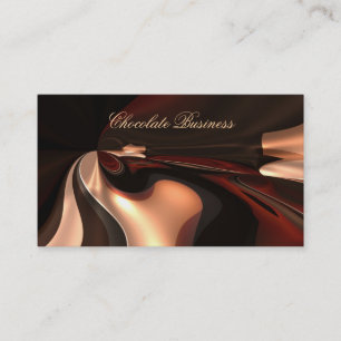 Elegante Schokoladen-Swirls-Creme-Braun-Profil Visitenkarte