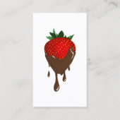 elegante, schokoladenbedeckte Erdbeere Visitenkarte (Vorderseite)