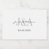 elegante schokoladenfarbene Gastgeschenk Hochzeit Alkoholflaschenetikett (Einzelnes Label)