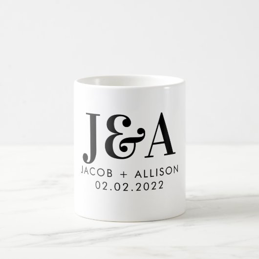 elegante schokoladenfarbene Gastgeschenk Hochzeit Kaffeetasse (Mittel)