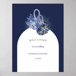 Elegante Schöne blaue Schwäne Kunst, Dichtung und Poster