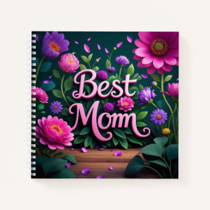 Elegante Schöne Blume der besten Mama Notizblock