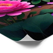 Elegante Schöne Blume der besten Mama Poster (Ecke)