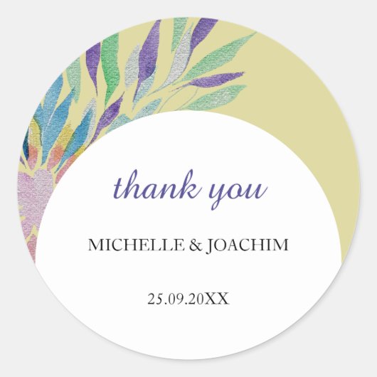 Elegante Schöne Boho Frische Pasta machen Runder Aufkleber (Vorderseite)