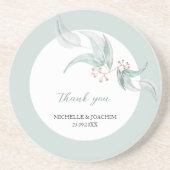 Elegante Schöne Eukalyptus Watercolor Getränkeuntersetzer (Vorne)