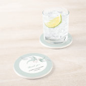 Elegante Schöne Eukalyptus Watercolor Getränkeuntersetzer (Seite)