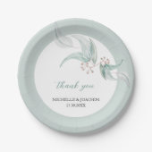 Elegante Schöne Eukalyptus Watercolor Pappteller (Vorderseite)