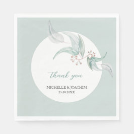 Elegante Schöne Eukalyptus Watercolor Serviette