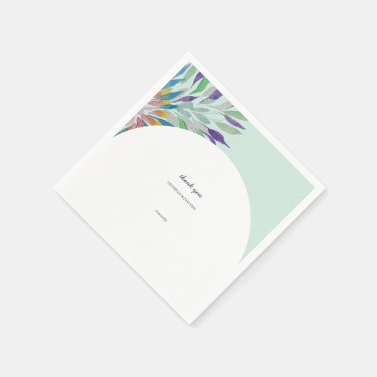 Elegante Schöne Farben Boho Serviette (Ecke)