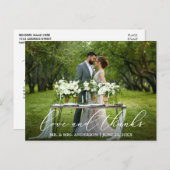 Elegante schöne kalligraphische Liebe dank Hochzei Postkarte (Vorne/Hinten)