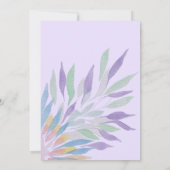 Elegante Schöne Lila Blumenhochzeit Save The Date (Rückseite)