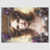 Elegante Schöne Prinzessin Lila Rose Entdecken Seidenpapier (Vorderseite)