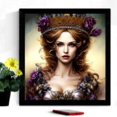 Elegante Schöne Prinzessin Lila Rose Poster