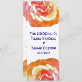 Elegante, schöne Rose Hochzeit Einladung (Vorne/Hinten)