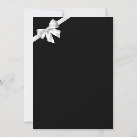 Elegante Schöne Schwarz-weiße Hochzeitseinladung Save The Date (Rückseite)