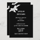 Elegante Schöne Schwarz-weiße Hochzeitseinladung Save The Date (Vorne/Hinten)
