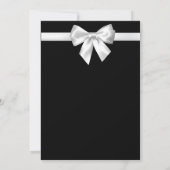 Elegante Schöne Schwarz-weiße Hübsche Hochzeit Save The Date (Rückseite)