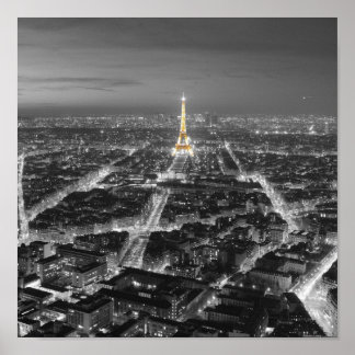 Elegante Schönheit der Pariser Nächte Poster