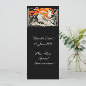 ELEGANTE SCHÖNHEIT / FRAU MIT ROT BODEN UND BLUME EINLADUNG (Stehend Vorderseite)