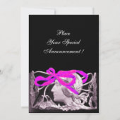 ELEGANTE SCHÖNHEIT / GESCHMACK MIT PINK BOW UND BL EINLADUNG (Rückseite)