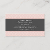 ELEGANTE SCHÖNHEIT hübsches Muster Rosa grau Visitenkarte (Rückseite)