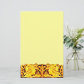 ELEGANTE SCHÖNHEIT / LADY MIT GELBEN BODEN UND BLU BRIEFPAPIER (Stehend Vorderseite)