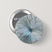 Elegante Schönheit Moderne Abstrakte Fraktal-Kunst Button (Vorne & Hinten)
