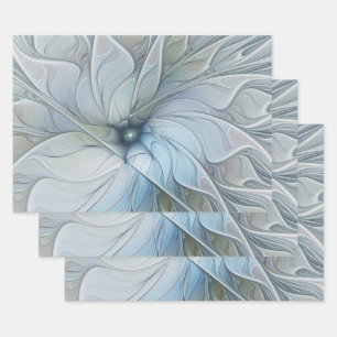 Elegante Schönheit Moderne Abstrakte Fraktal Kunst Geschenkpapier Set