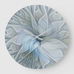 Elegante Schönheit Moderne Abstrakte Fraktal Kunst Große Wanduhr