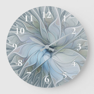 Elegante Schönheit Moderne Abstrakte Fraktal Kunst Große Wanduhr
