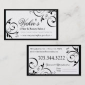 Elegante Schönheits-Salon-Visitenkarte Terminkarte (Vorne/Hinten)