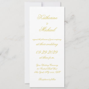 Elegante Schreibschrift Insel Citrus Gelb Hochzeit Einladung