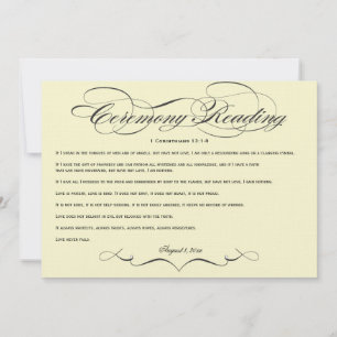 Elegante Schreibschrift - Lesung zur Hochzeitszere