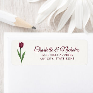 Elegante Schreibschrift Tulpe Elfenbein Hochzeitsr