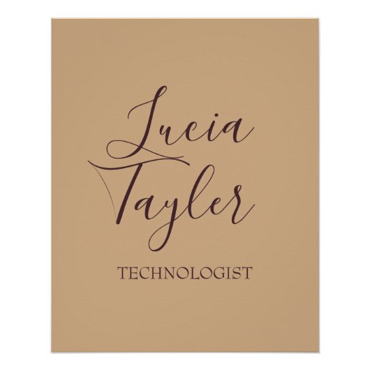 Elegante Schreibweise Poster (Vorderseite)