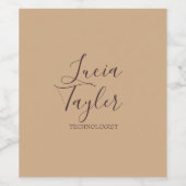 Elegante Schreibweise Weinetikett (Einzelnes Label)