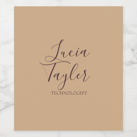 Elegante Schreibweise Weinetikett (Einzelnes Label)