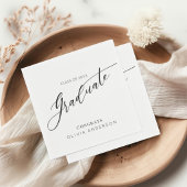 Elegante Schrift Abschlussfeier Serviette