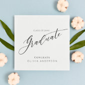 Elegante Schrift Abschlussfeier Serviette
