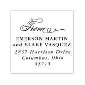 Elegante Schrift aus der Hochzeitsstiftung Permastempel (Design)