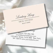 Elegante Schrift | Beige Salon Geschäft