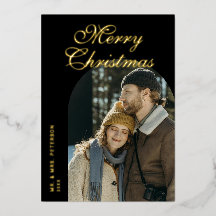 Elegante Schrift Bogen Frischvermählte Foto Schwar