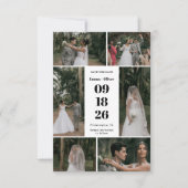Elegante Schrift Collage Hochzeit Save The Date (Vorderseite)