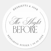 Elegante Schrift Das Dinner am Abend vor der Probe