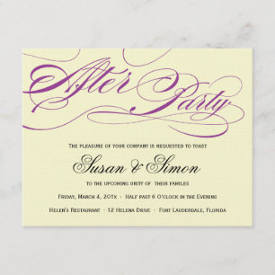 Elegante Schrift - Einladung zur After-Party in Li