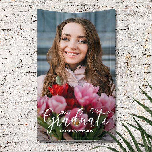 Elegante Schrift Foto Abschlussfeier Banner