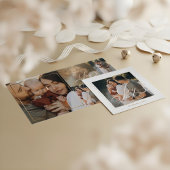 Elegante Schrift Freude in jedem Moment Fotocollag Dreifach Gefaltete Urlaubskarte