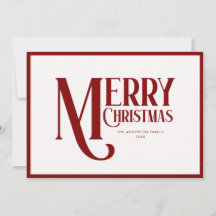 Elegante Schrift Frohe Weihnachten Burgunderrot