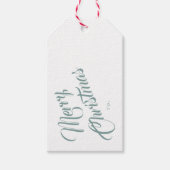 Elegante Schrift frohe Weihnachten Geschenkanhänger (Vorderseite)